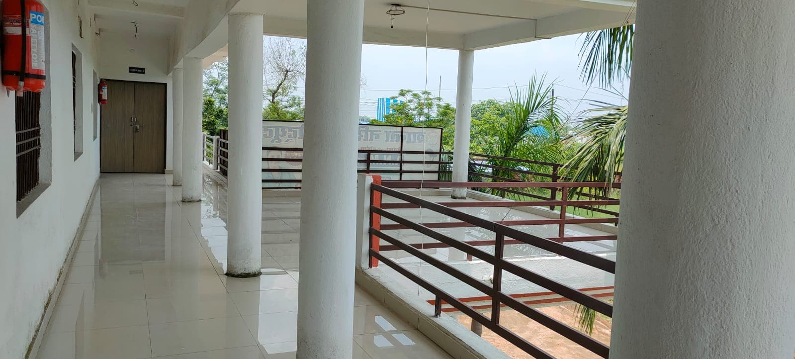 Campus balcony overlooking the grounds