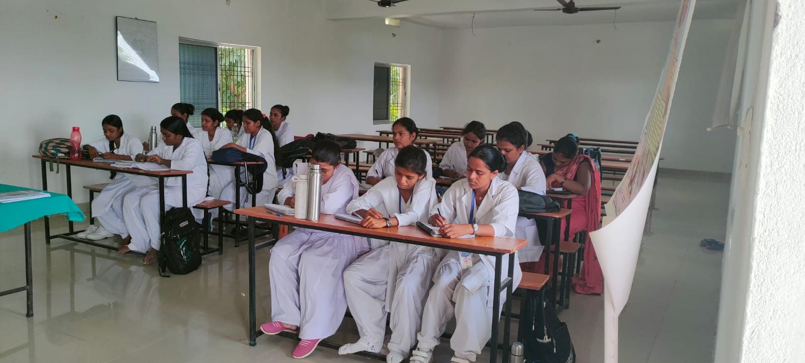 ANM students in class at Shanta Nursing Institute